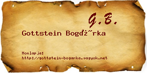 Gottstein Bogárka névjegykártya